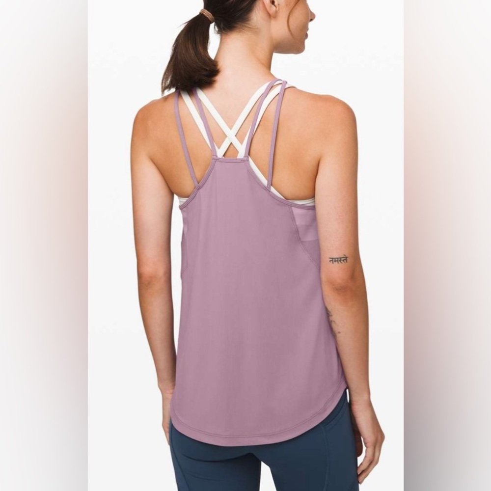 Lululemon Purple Tank Top Run Off Route Frosted Mulberry 4 - Picture 1 of 10